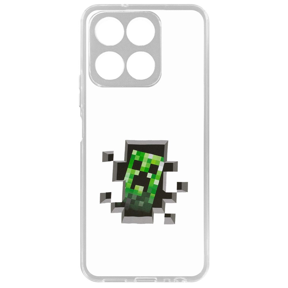 

Чехол-накладка Krutoff Clear Case Minecraft-Крипер для Honor X8a, Прозрачный