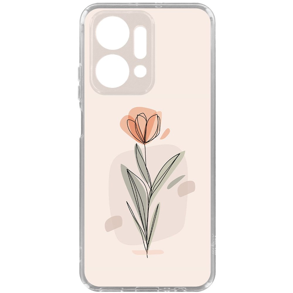 

Чехол-накладка Krutoff Clear Case Тюльпан для Honor X7a, Прозрачный