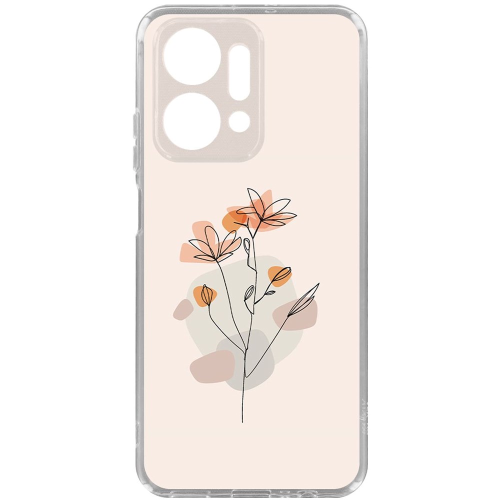 

Чехол-накладка Krutoff Clear Case Ромашки для Honor X7a, Прозрачный