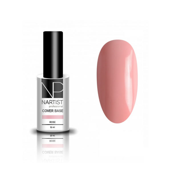 фото Камуфлирующая база для гель-лака cover base nartist rose, 10 мл nobrand