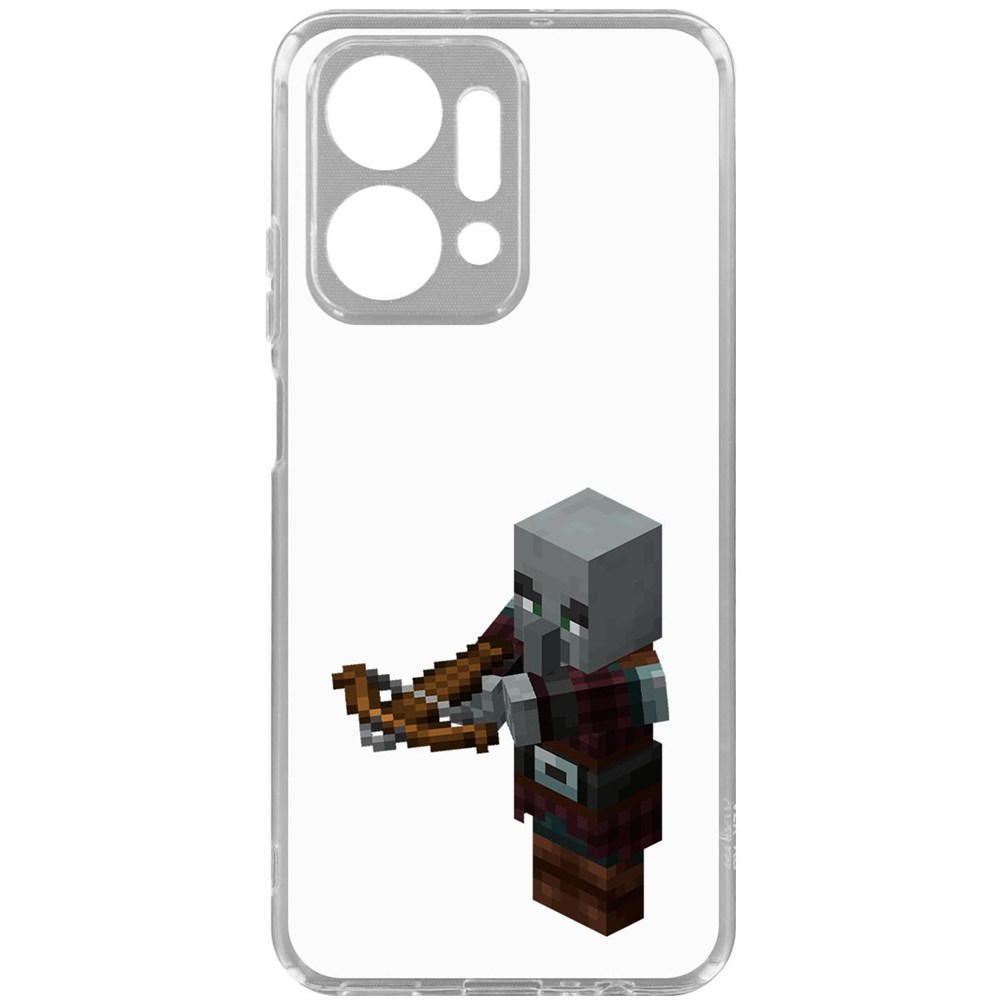 

Чехол-накладка Krutoff Clear Case Minecraft-Разбойник для Honor X7a, Прозрачный