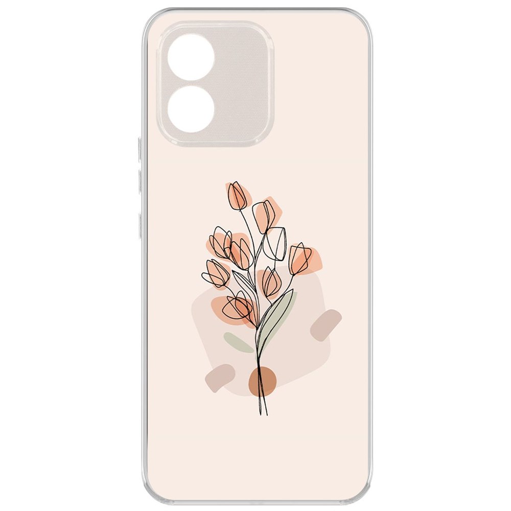 

Чехол-накладка Krutoff Clear Case Букет тюльпанов для Honor X5, Прозрачный