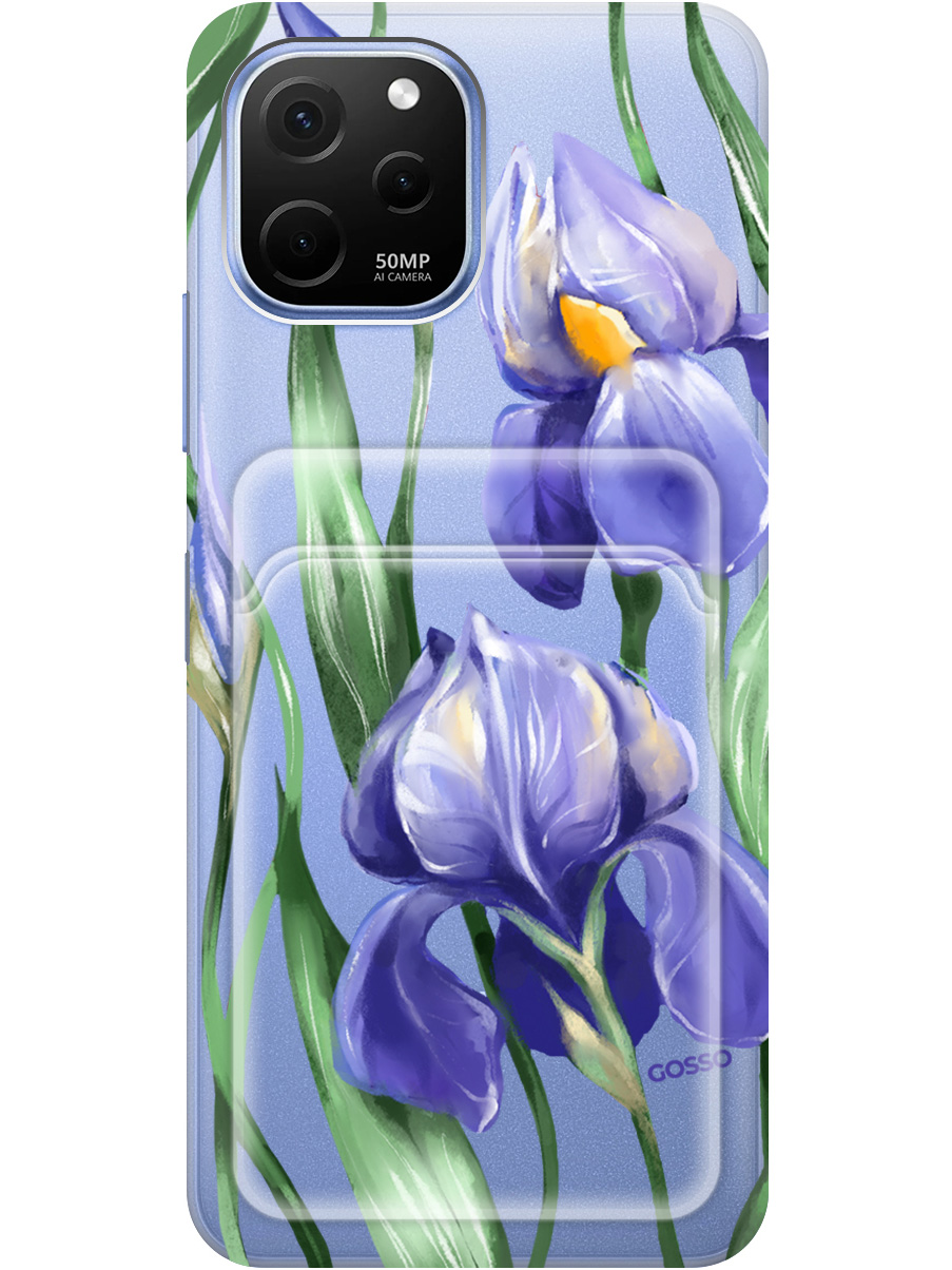 

Силиконовый чехол на Huawei nova Y61 с рисунком "Amazing Irises" прозрачный, Прозрачный;белый;синий, 20011985