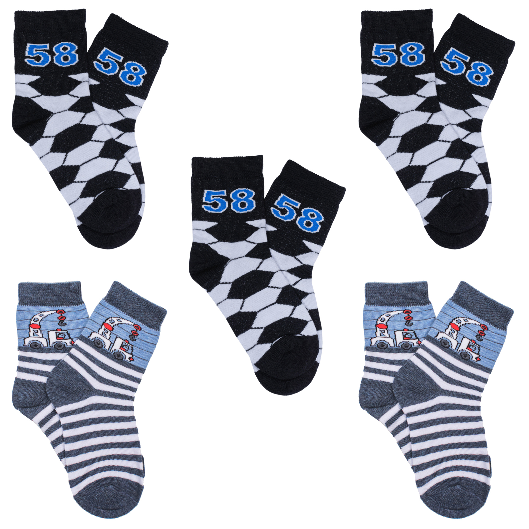 

Носки детские Rusocks 5-Д-86, черный; синий, 12-14, 5-Д-86