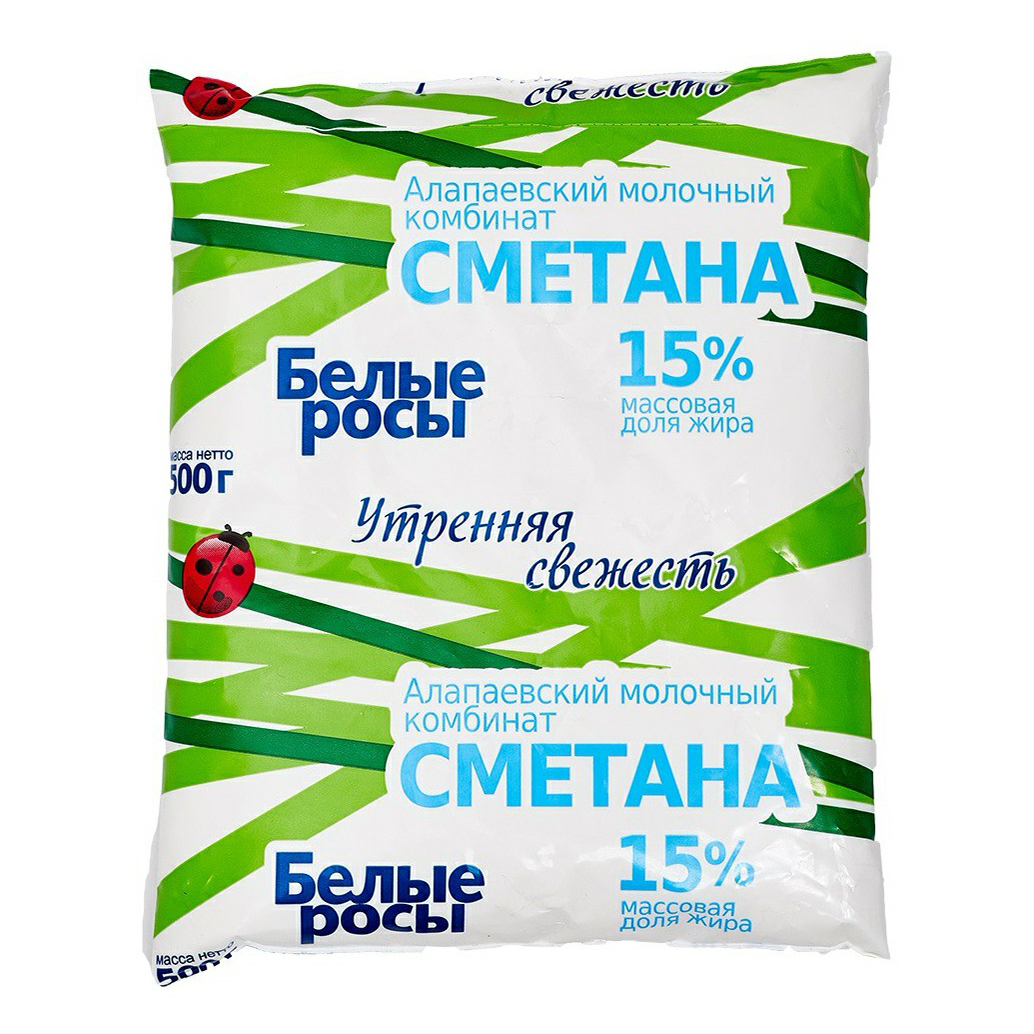 

Сметана Белые Росы 15% 500 г