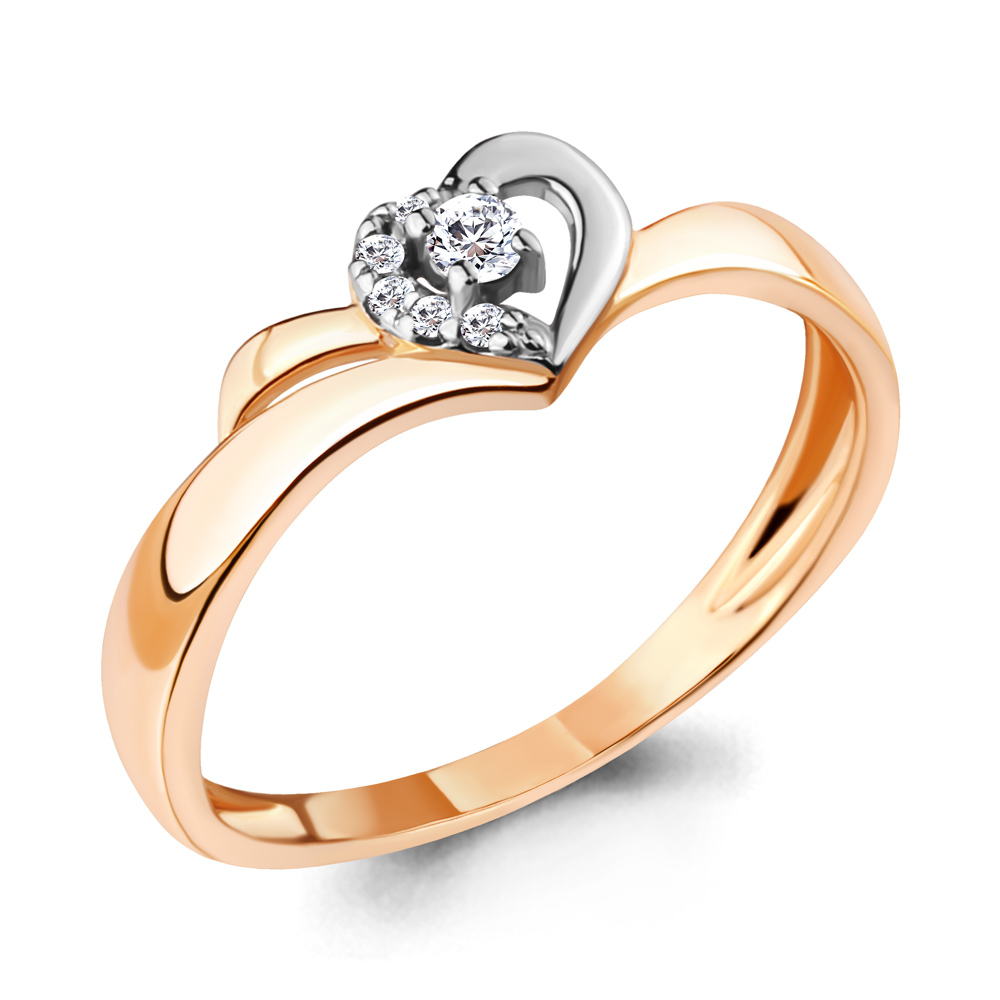 

Кольцо из красного золота с бриллиантом р. 16 Aquamarine 962837к_585_кз, 962837к_585_кз