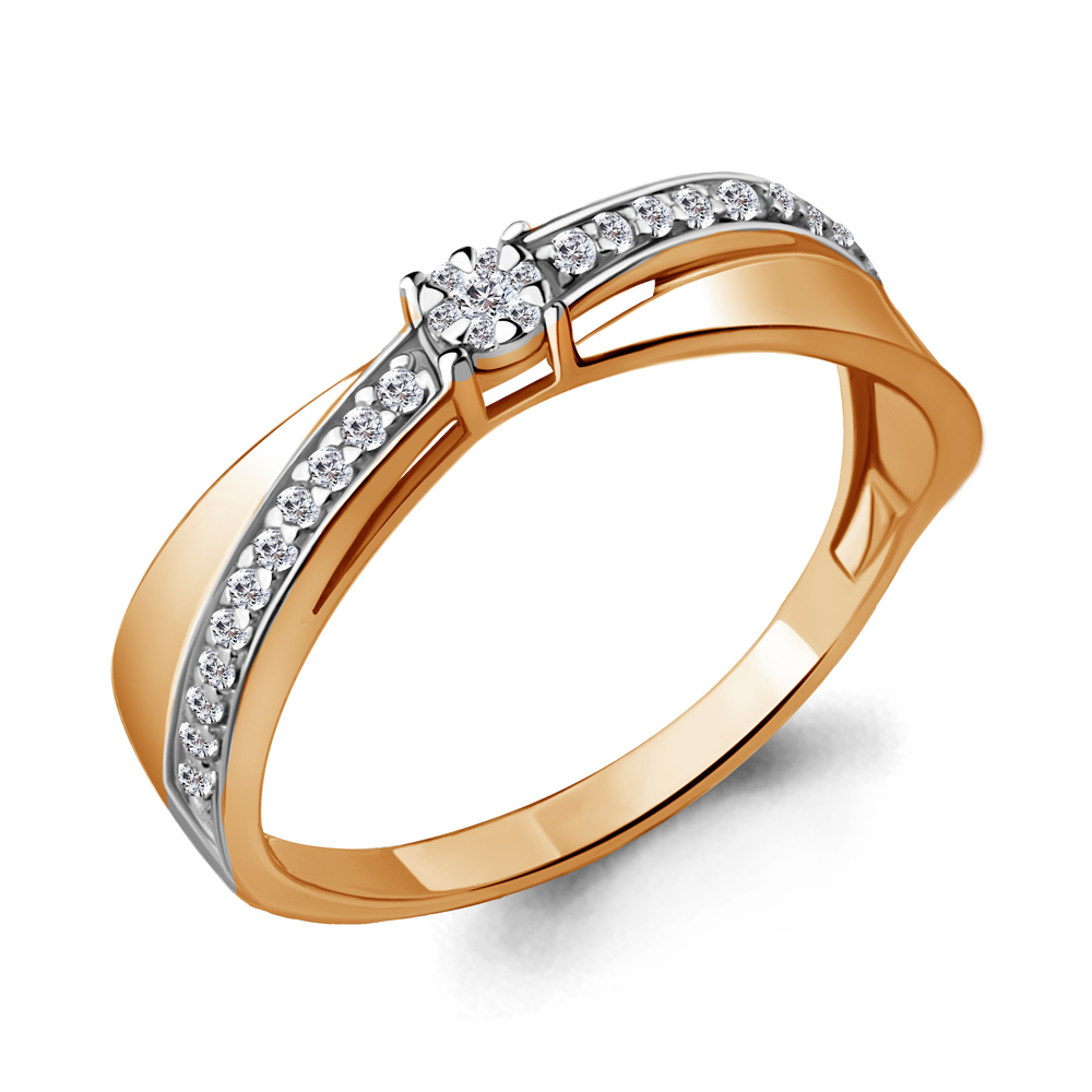 

Кольцо из красного золота с бриллиантом р. 17,5 Aquamarine 962792Ак_585_кз, 962792Ак_585_кз