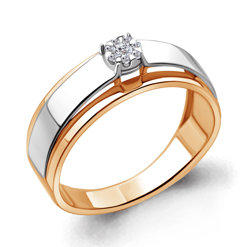 

Кольцо из красного золота с бриллиантом р. 17,5 Aquamarine 962791к_585_кз, 962791к_585_кз
