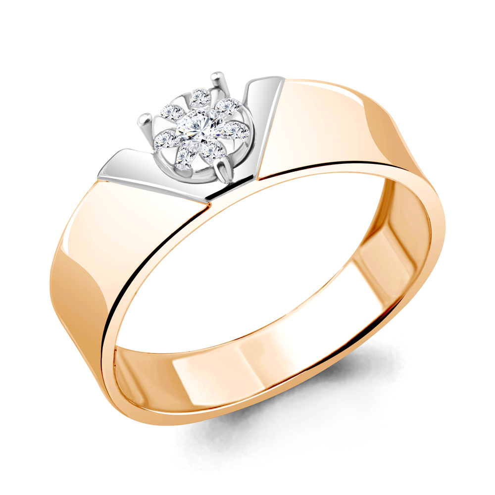 

Кольцо из красного золота с бриллиантом р.  Aquamarine 962788к_585_кз, 962788к_585_кз