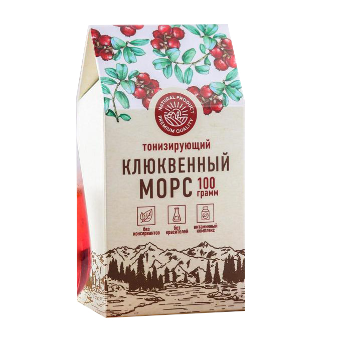 

Морс Тонизирующий гранулированный, вкус: клюква,100 г БЕЗ ГМО