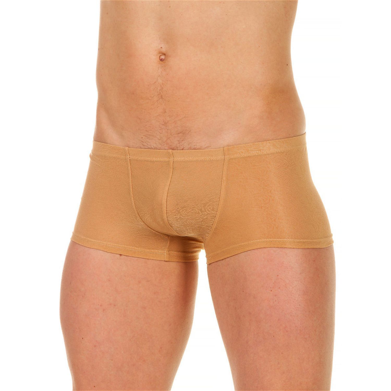 

Бежевые трусы-хипсы с текстурой в виде роз на ткани Beige Rose Boxer бежевый M, Белый