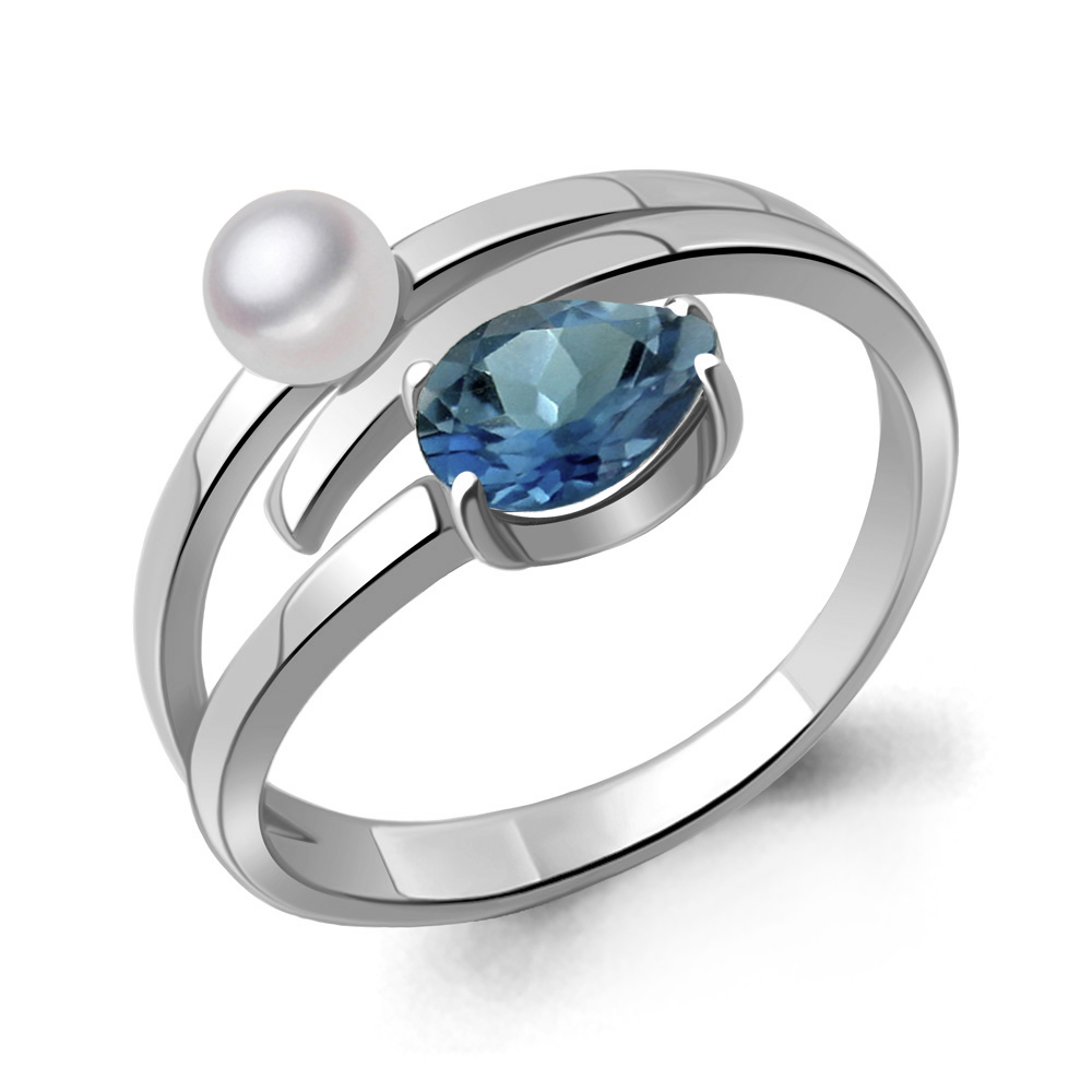 

Кольцо из серебра с топазом Aquamarine Aquamarine 6962608_925_р р, 6962608_925_р