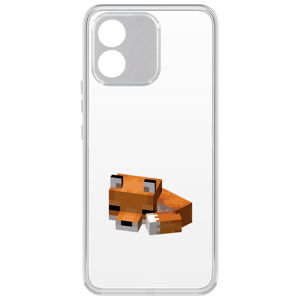 Чехол-накладка Krutoff Clear Case Minecraft-Спящий Лисенок для Honor X5 600015206696 прозрачный