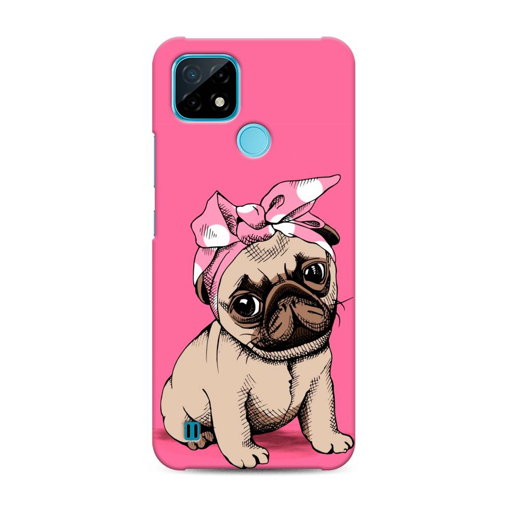 

Пластиковый чехол "Dog Pin-Up" на Realme C21, 254920-1