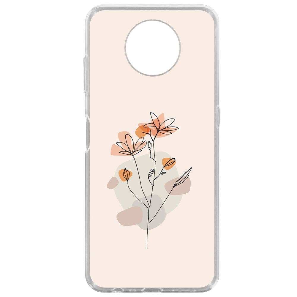 

Чехол-накладка Krutoff Clear Case Ромашки для Nokia G10, Прозрачный