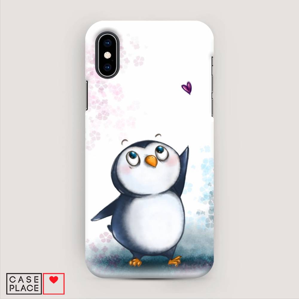 

Пластиковый чехол "Пингвин и сердечко" на Apple iPhone X (10), 11020-1