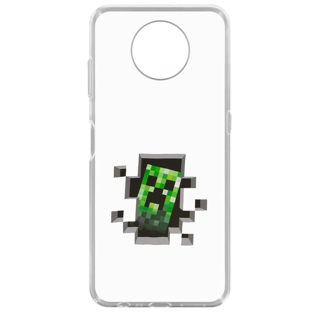 

Чехол-накладка Krutoff Clear Case Minecraft-Крипер для Nokia G10, Прозрачный