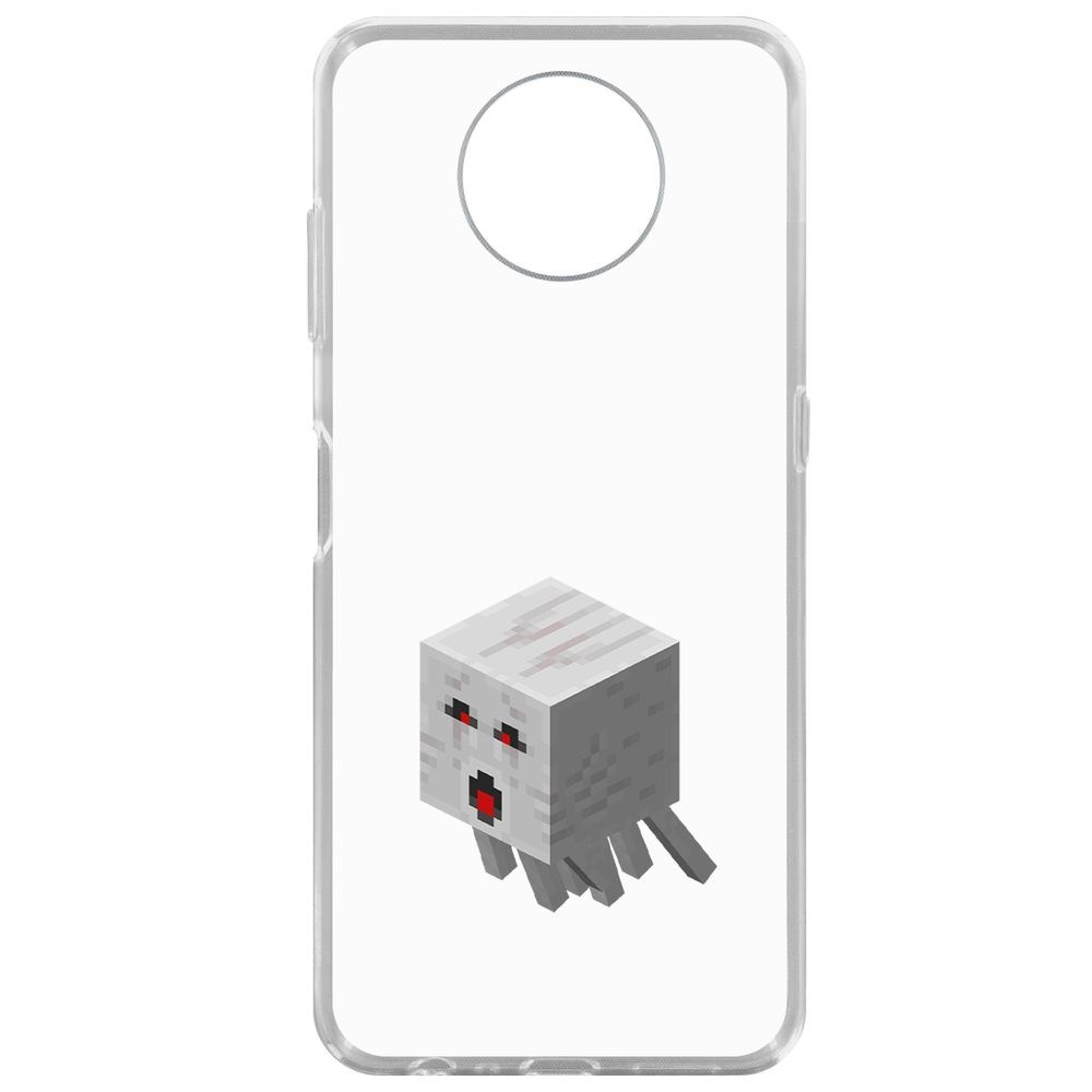 Чехол-накладка Krutoff Clear Case Minecraft-Гаст для Nokia G10 600015206630 прозрачный