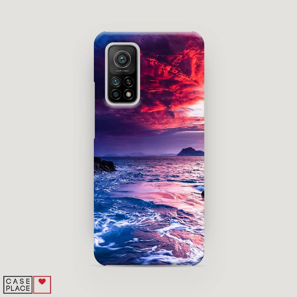 

Пластиковый чехол "Волны 1" на Xiaomi Mi 10T, 39320-3
