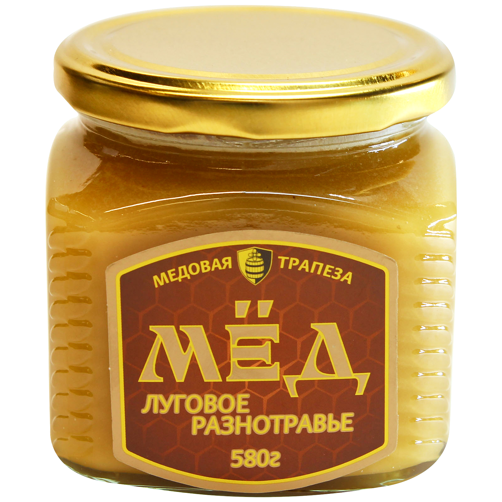 

Мед Медовая трапеза луговое разнотравье 580 г
