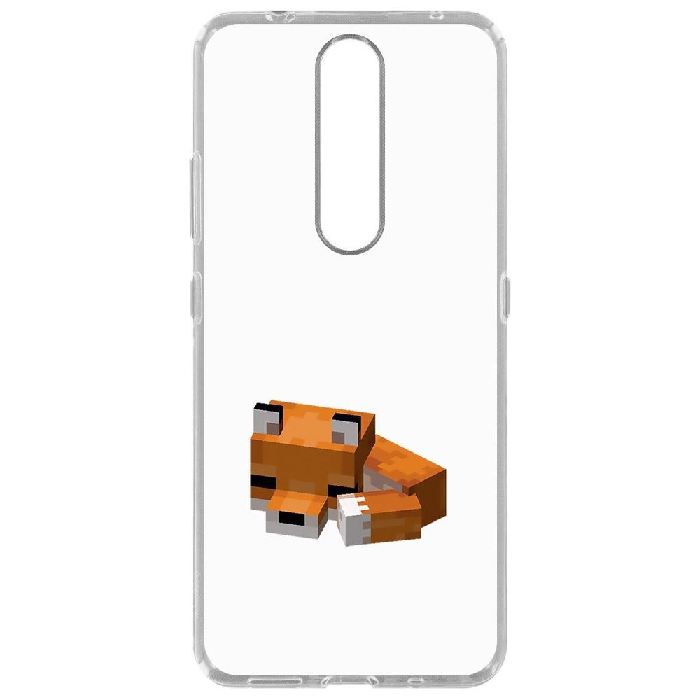 Чехол-накладка Krutoff Clear Case Minecraft-Спящий Лисенок для Nokia 2.4 600015206616 прозрачный