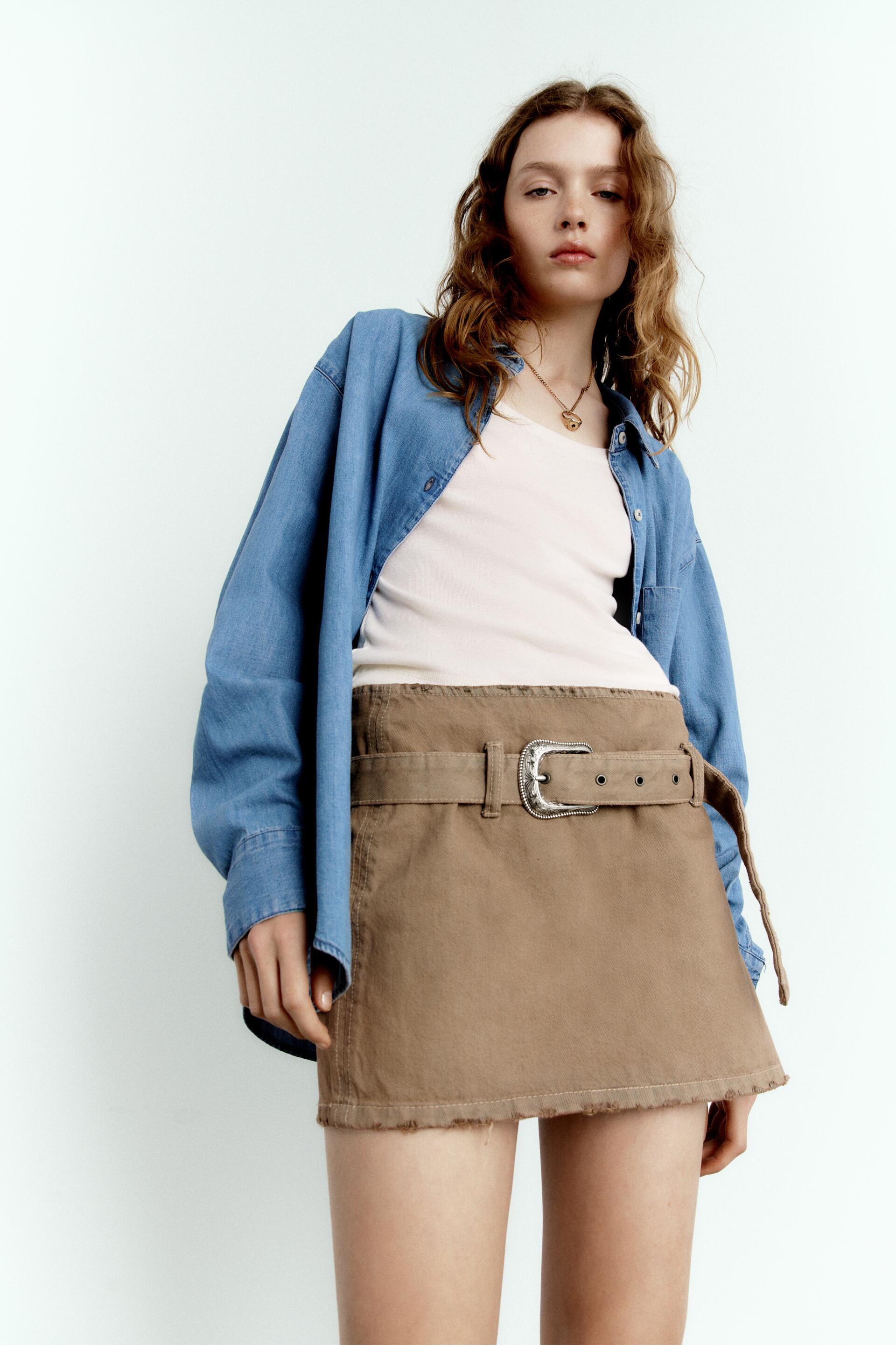 

Юбка женская ZARA 08197287 синяя XS (доставка из-за рубежа), 08197287
