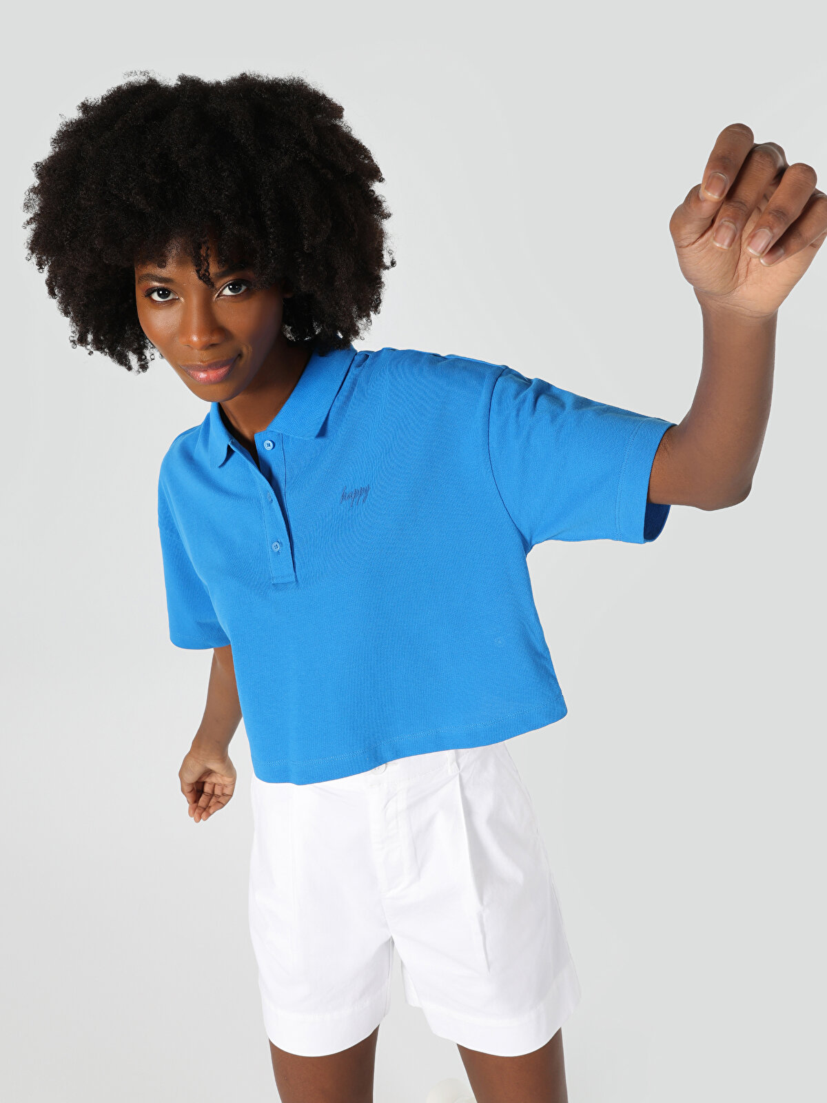 

Футболка женская Colin's CL1064047_Q1.V1 голубая XS, Голубой, CL1064047_Q1.V1