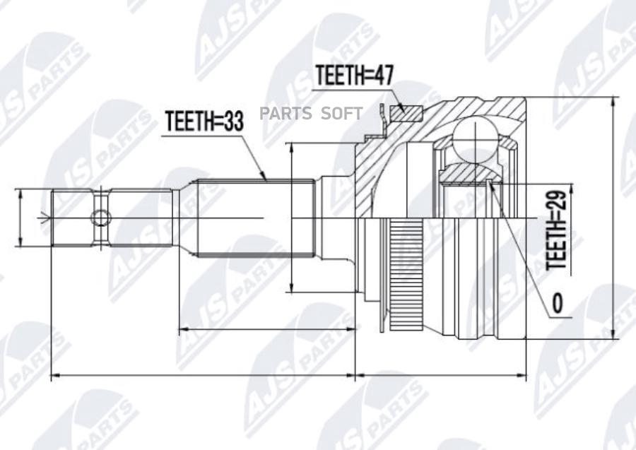 

ШРУС DAEWOO NUBIRA 95-
