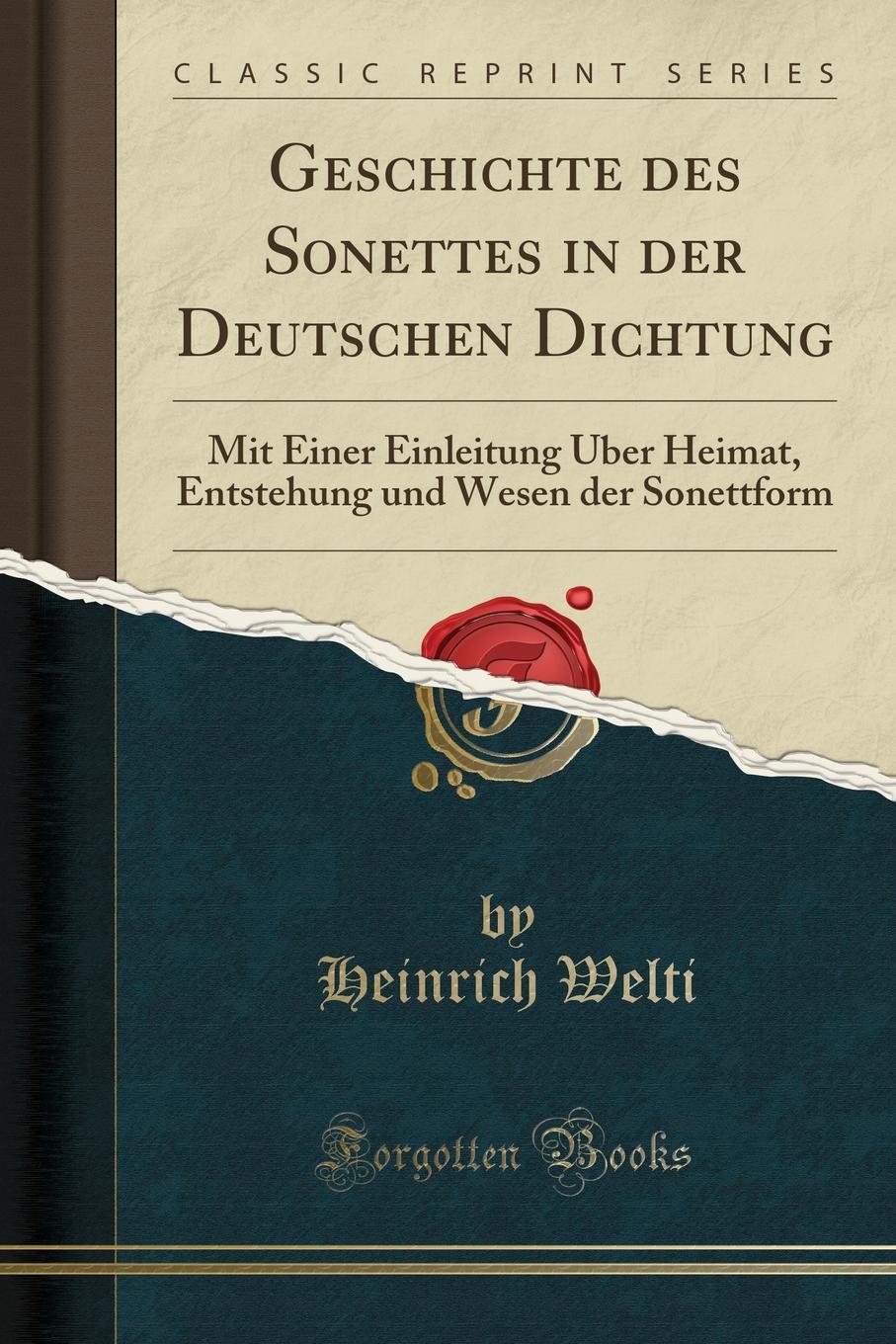

Geschichte des Sonettes in der Deutschen Dichtung