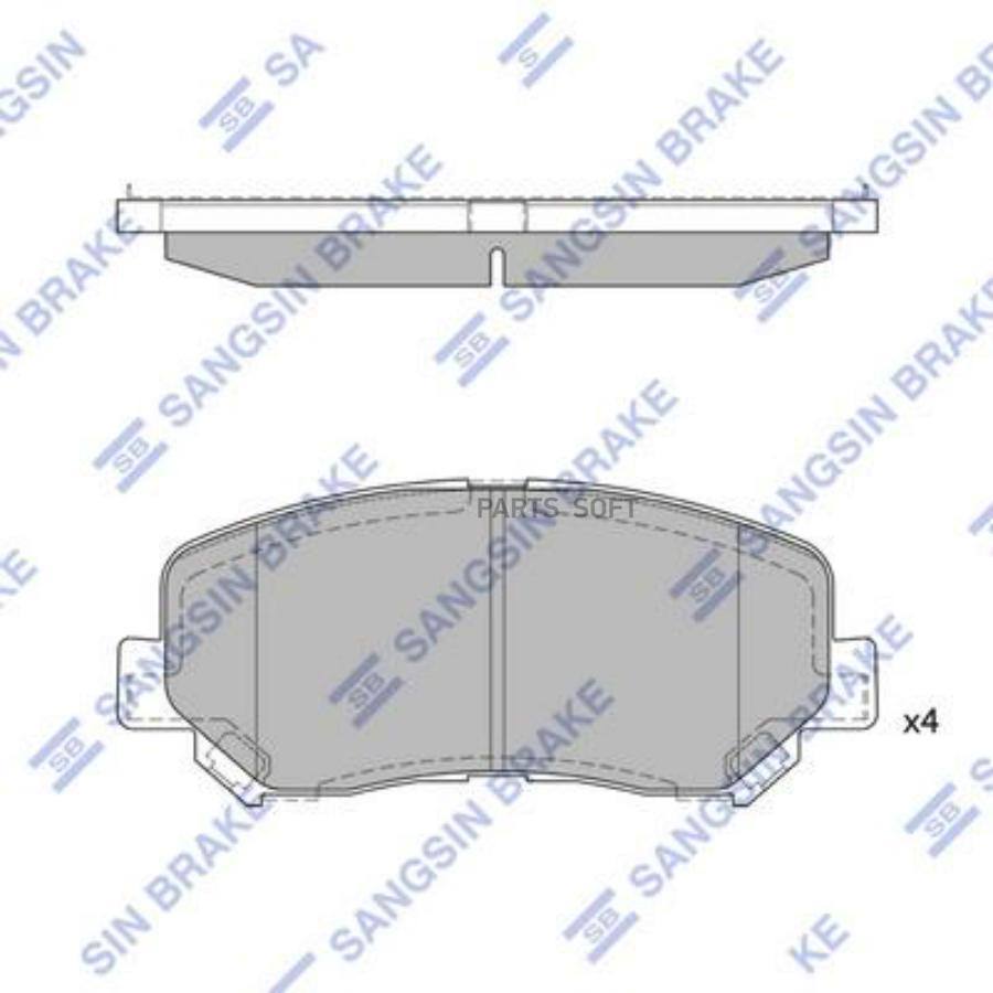 

Тормозные колодки Sangsin brake передние дисковые SP1671