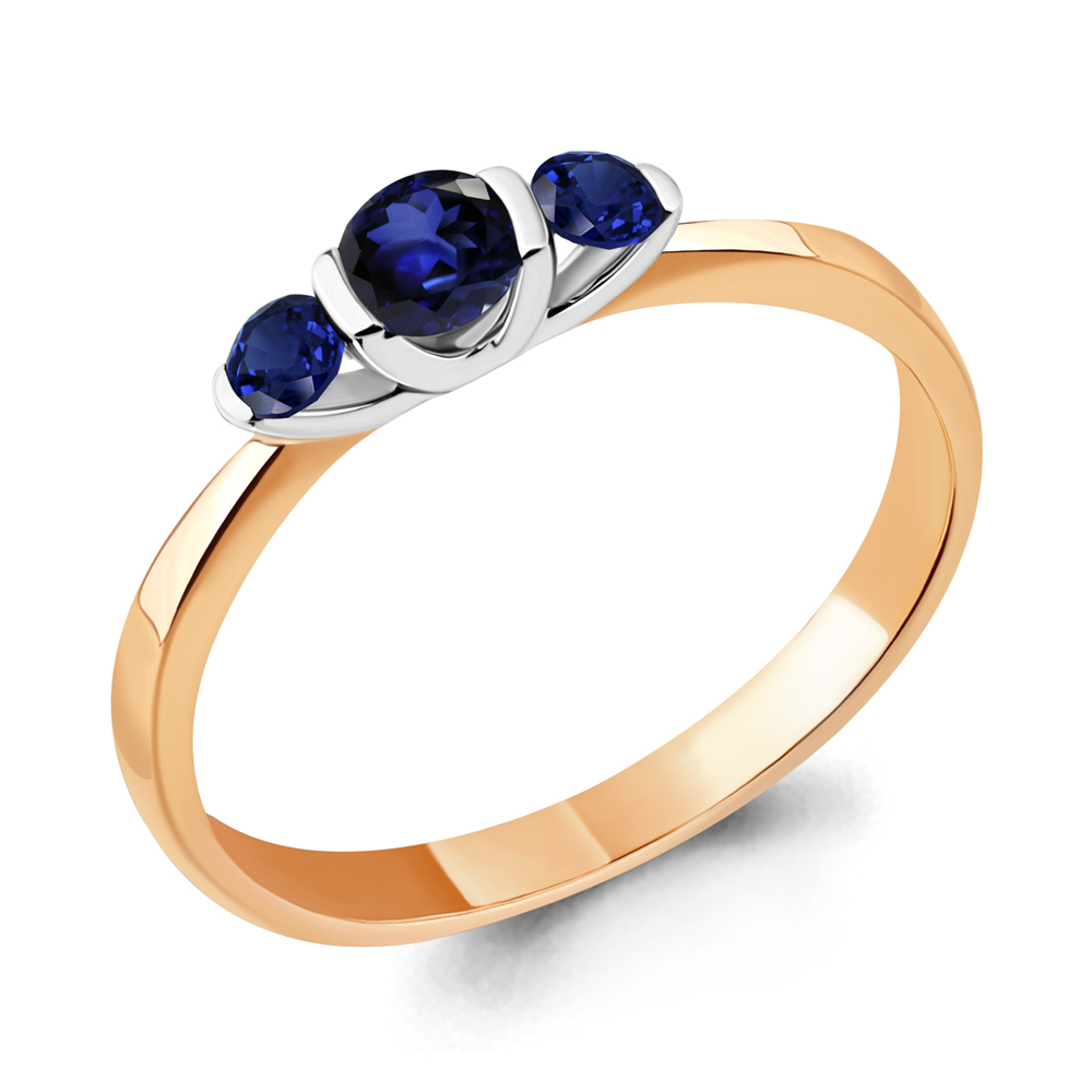 

Кольцо из красного золота с сапфиром р.  Aquamarine 962705к_585_кз, 962705к_585_кз