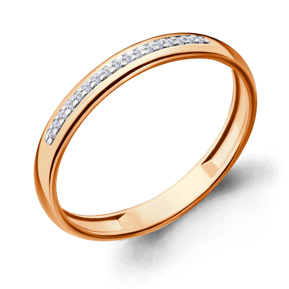 

Кольцо из красного золота с бриллиантом р. 16,5 Aquamarine 962406к_585_кз, 962406к_585_кз