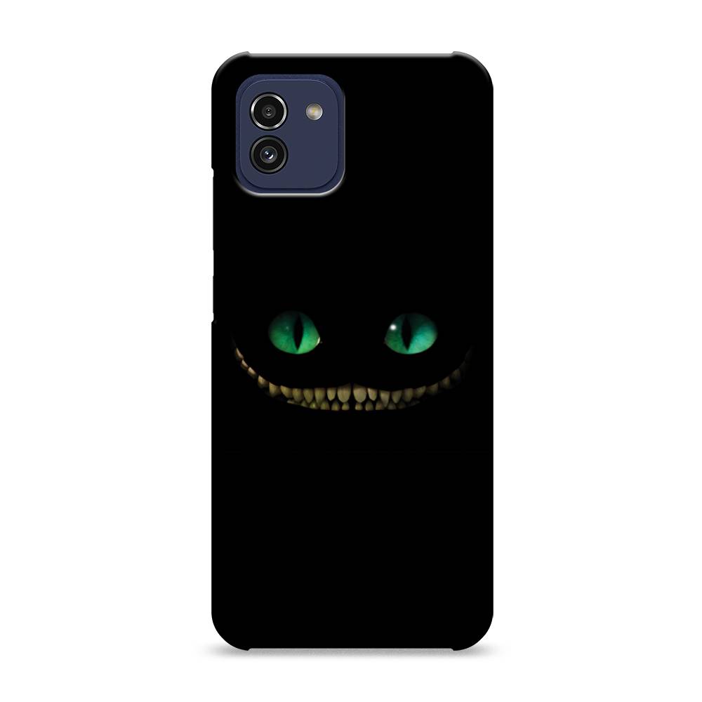 

Пластиковый чехол "Зеленоглазый чеширский кот" на Samsung Galaxy A03, 2104920-1