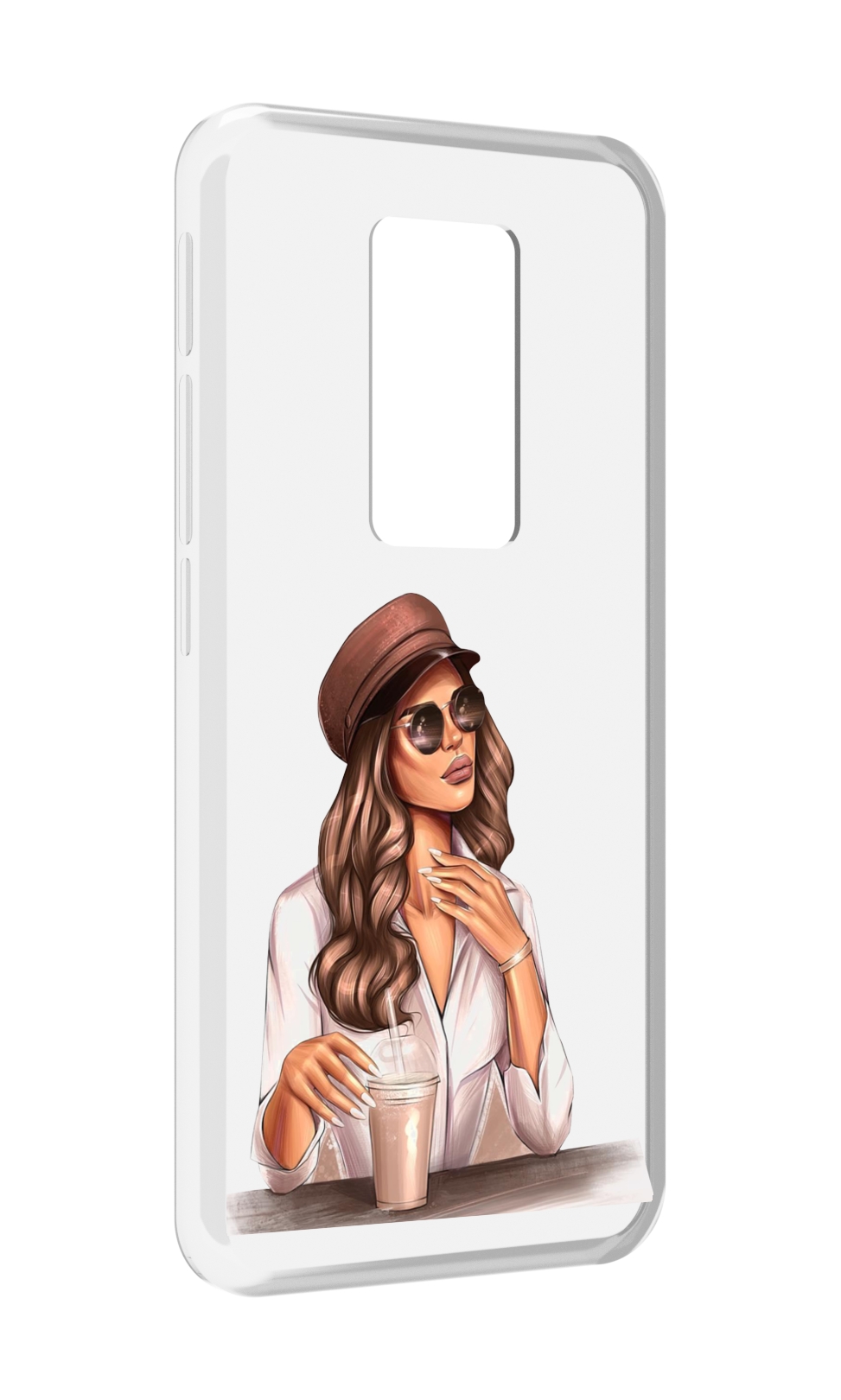 

Чехол MyPads девушка-с-милкшейком женский для Motorola Defy 2021, Прозрачный, Tocco
