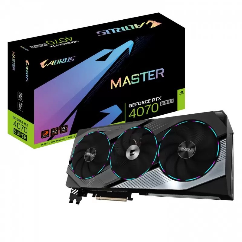 

Видеокарта GIGABYTE NVIDIA GeForce RT X4070 Super Aorus Master (GV-N407TAORUS M-12GD), Черный, GeForce RT X4070 Super Aorus Master