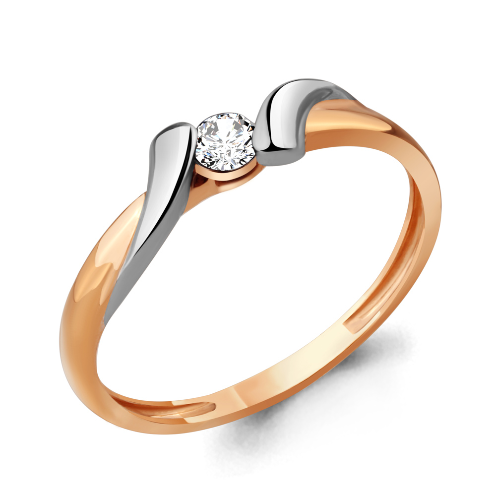 

Кольцо из красного золота с бриллиантом р.  Aquamarine 961992к_585_кз, 961992к_585_кз