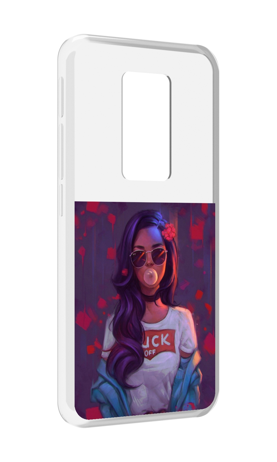 

Чехол MyPads девушка-с-жвачкой женской для Motorola Defy 2021, Прозрачный, Tocco