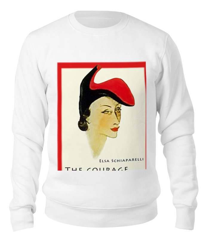 

Свитшот унисекс Printio Elsa schiaparelli белый L, Elsa schiaparelli