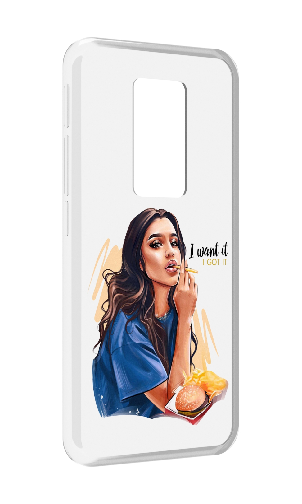 

Чехол MyPads девушка-с-едой-и-сигаретой женский для Motorola Defy 2021, Прозрачный, Tocco