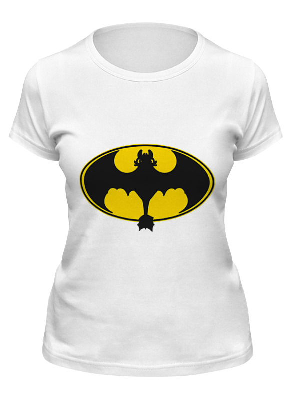 

Футболка женская Printio Night fury x batman белая XL, Белый, Night fury x batman