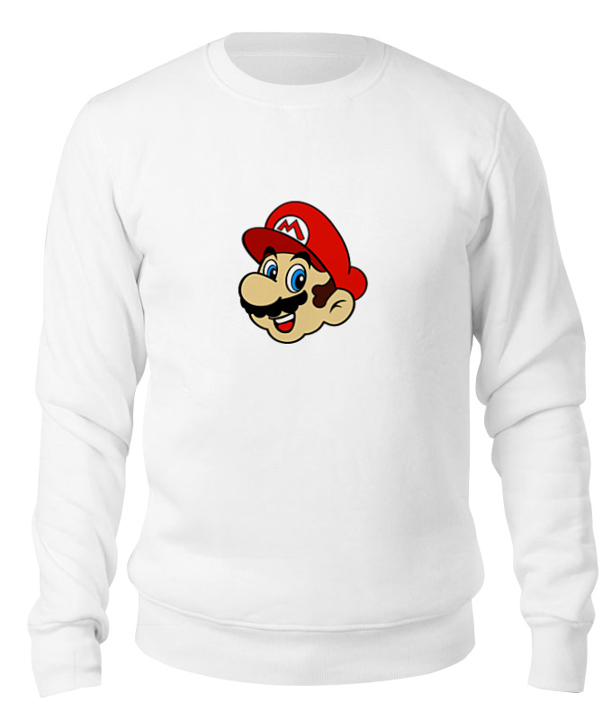 

Свитшот унисекс Printio Марио (mario) белый L, Марио (mario)