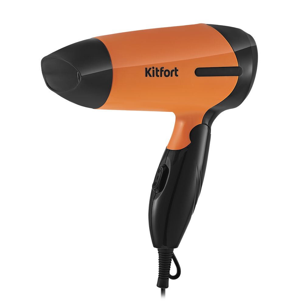 Фен Kitfort КТ-3243-2 800 Вт черный, оранжевый увлажнитель воздуха kitfort кт 2888 2 бело оранжевый