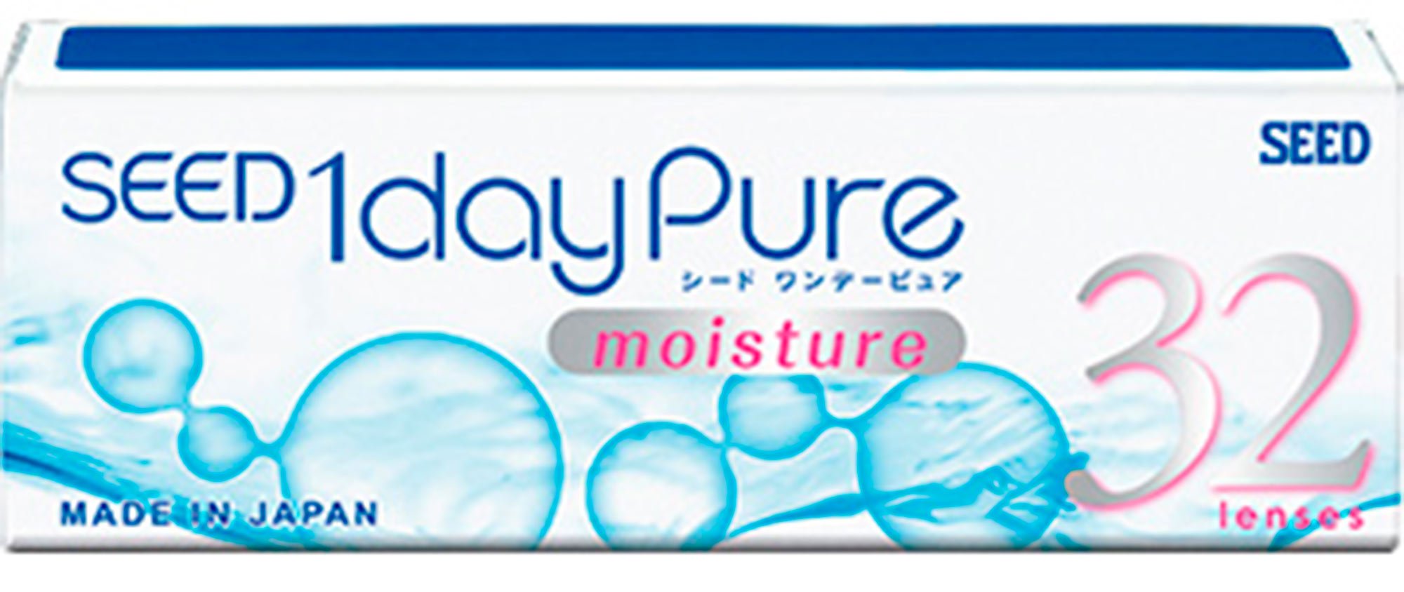 Контактные линзы SEED 1 day Pure moisture 32 линзы, R 8,8 SPH -6,00