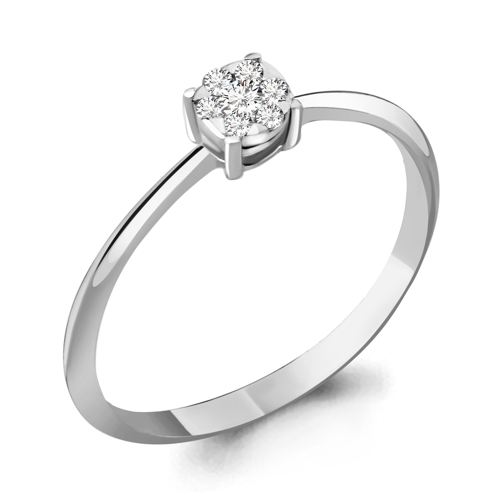 

Кольцо из белого золота с бриллиантом р. 15,5 Aquamarine 961444_585_бз, 961444_585_бз