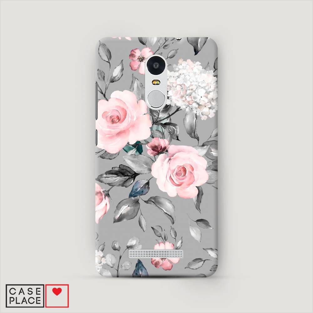 

Пластиковый чехол "Розы на сером" на Xiaomi Redmi Note 3