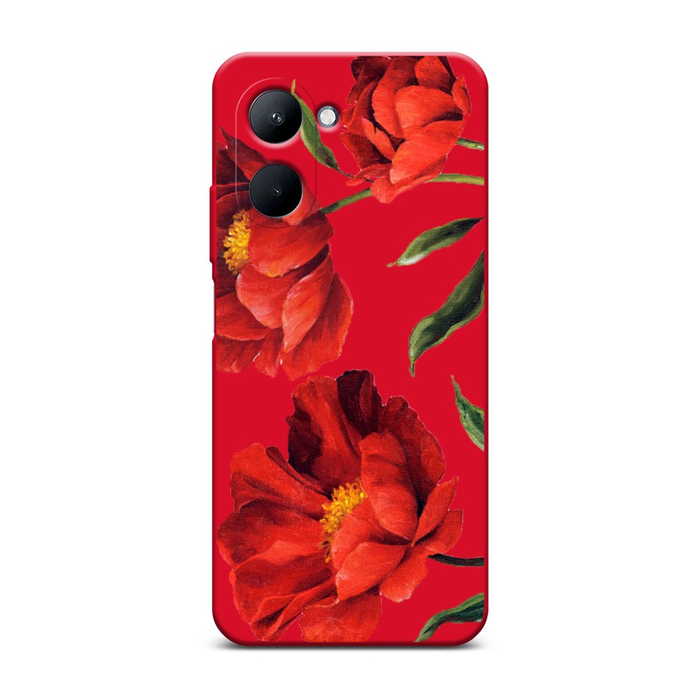 

Чехол Awog на Realme C33 "Красные маки", Красный, 2511353-1