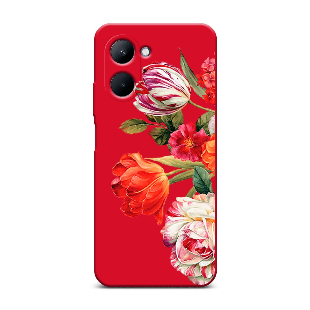 

Чехол Awog на Realme C33 "Весенний букет", Красный;розовый;зеленый, 2511353-1