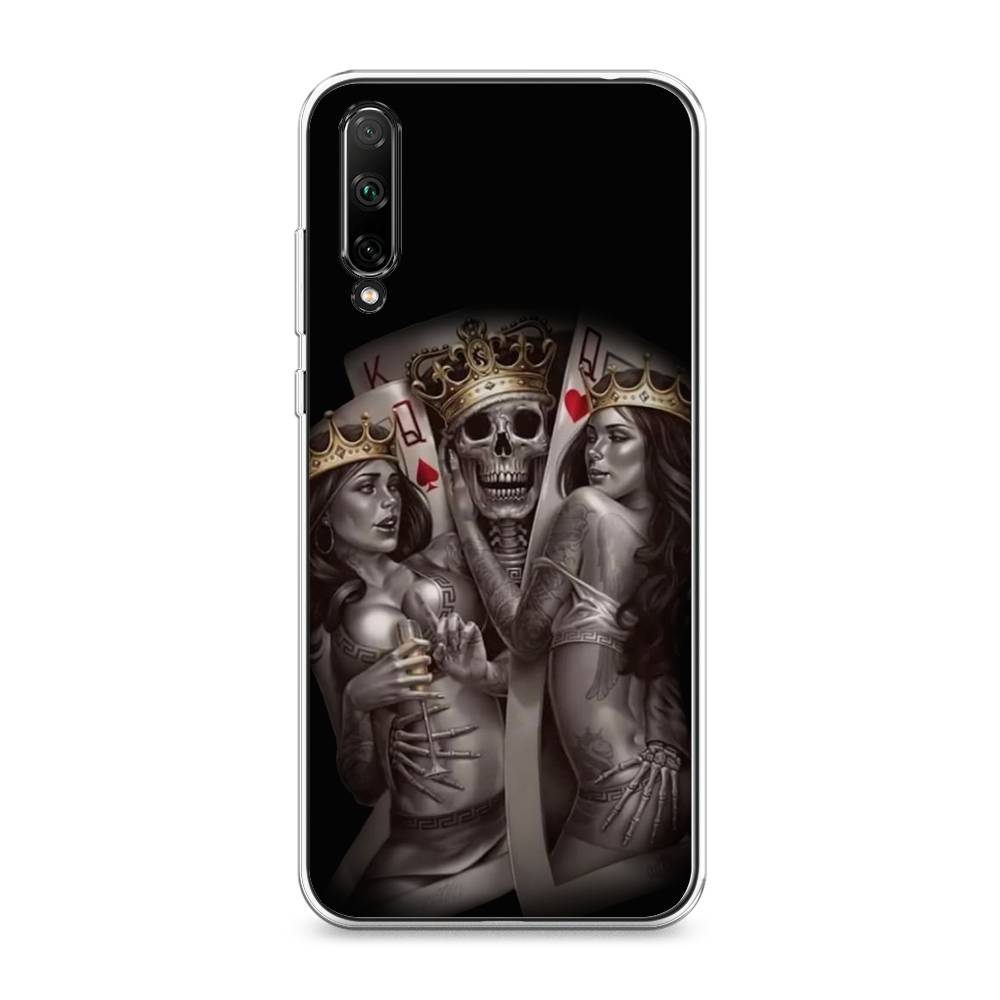 

Чехол для Honor 30i "Карты король и королевы", Серый;желтый, 6104050-6