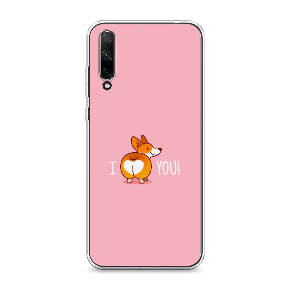 

Чехол для Honor 30i "Корги I love you", Розовый;коричневый;белый, 6104050-1
