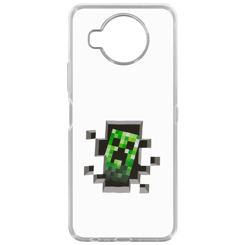 Чехол-накладка Krutoff Clear Case Minecraft-Крипер для Nokia 8.3 5G 600015206594 прозрачный